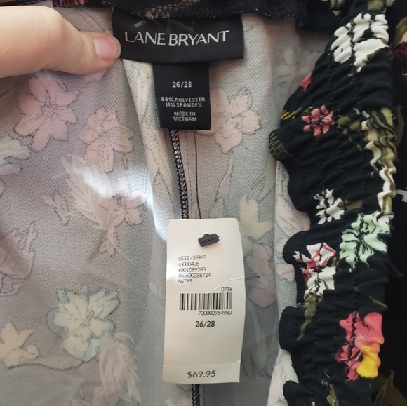 NWT Lane Bryant Floral Pull On Lightweight Stretchy Pants Size 26/28 (4x) - Picture 8 of 8